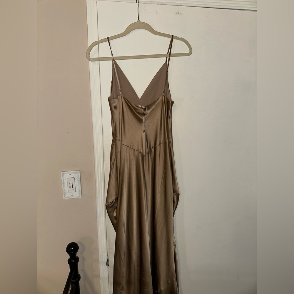 L'AGENCE Serita Maxi V Neck Bias Silk Gown Dress size 8 - Picture 8 of 14